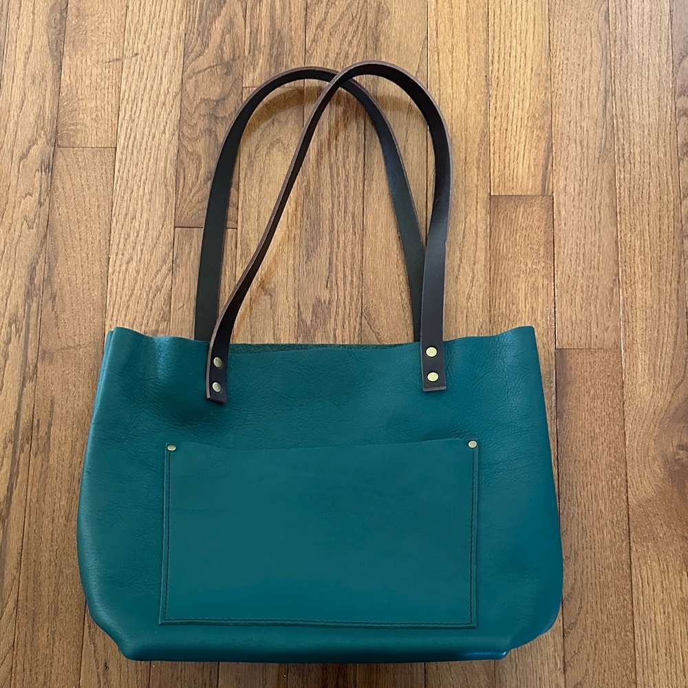Portland Leather Emerald Leather Tote Bag